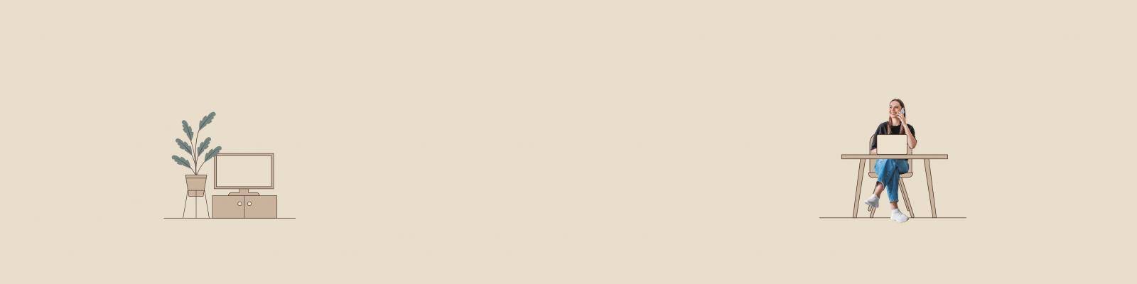 vrouw achter bureau aan het bellen